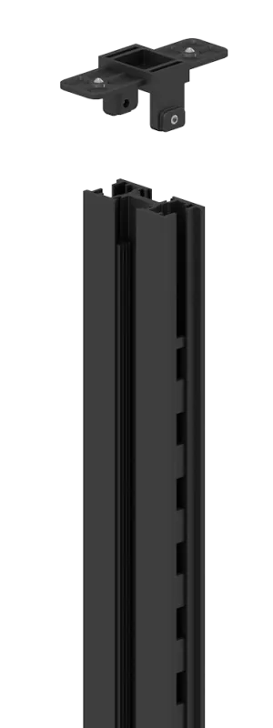 Dettaglio superiore palo con cremagliera