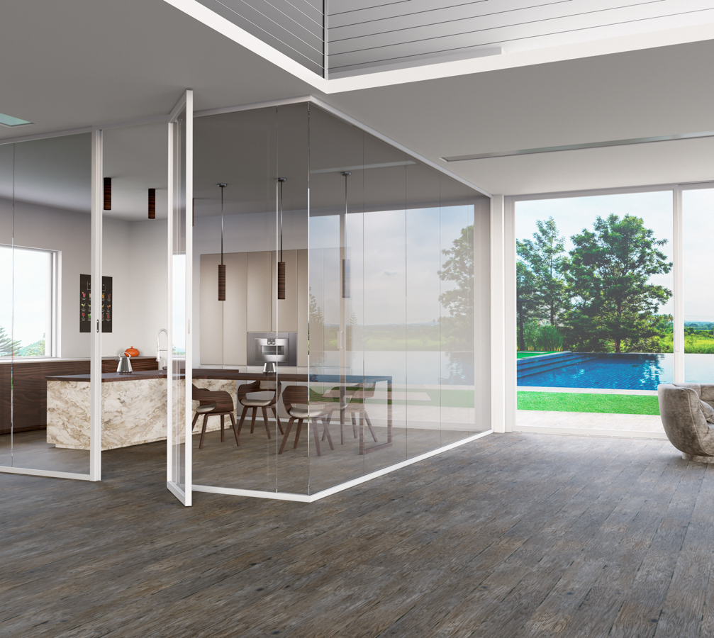 Cucina separata al living con il Grid